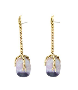 Wild Violet Opal Vine Earrings