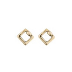 *Small Reflecting Gold Plate Square Studs*